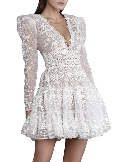 Shop Bronx And Banco Women's Megan Long-sleeve Minidress In White