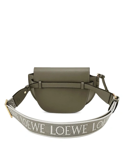 Shop Loewe Women's Mini Gate Dual Leather Shoulder Bag In Tan