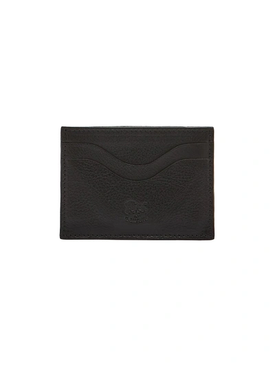 Shop Il Bisonte Women's Baratti Metallic Leather Card Case In Nero