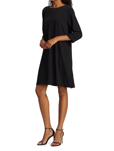 Shop Caroline Rose Women's Suzette Crepe Knee-length Dress In Black