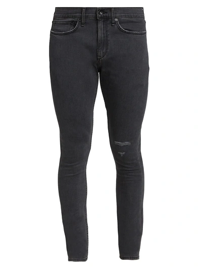 Shop Rag & Bone Men's Aero Distressed Skinny Jeans In Grey