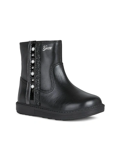 Shop Geox Baby Girl's Hynde Leather Boots In Black