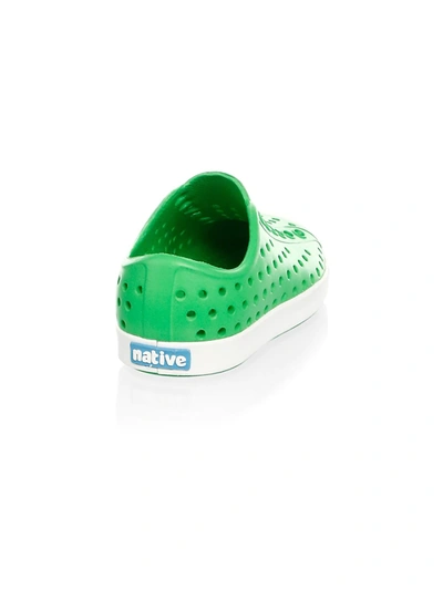 Shop Native Shoes Men's Kid's Jefferson Perforated Sneakers In Green
