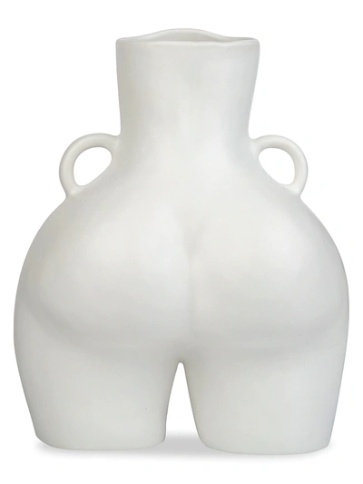 Shop Anissa Kermiche Love Handles White Vase In White Matte