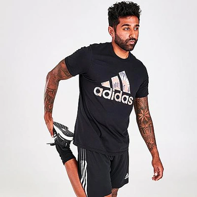 Adidas Originals Adidas Men's Tie-dye Badge Of Sport Logo T-shirt In  Black/multi | ModeSens