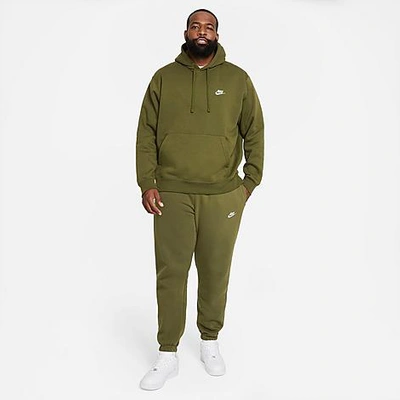 Shop Nike Men's Sportswear Club Fleece Jogger Pants In Rough Green/rough Green/white
