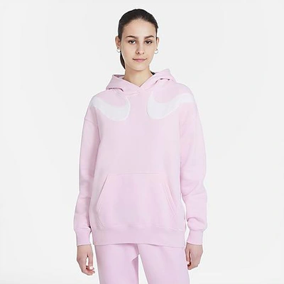 duidelijkheid sensatie Weg huis Nike Sportswear Swoosh Women's Oversized Fleece Hoodie In Pink | ModeSens