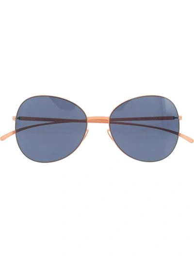 Shop Mykita Esse Pilot-frame Sunglasses In Blue