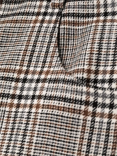 Shop Saint Laurent Check Cyclist Shorts In Pattern