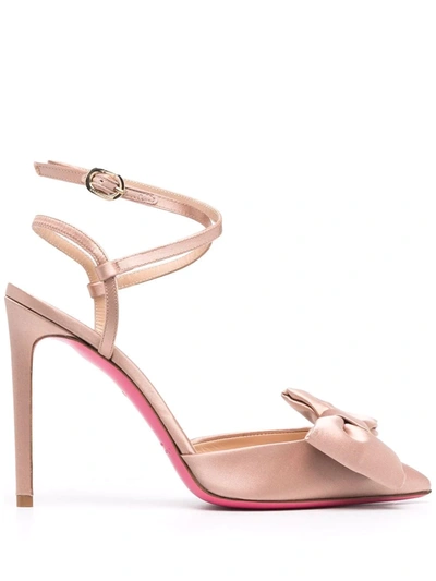 Shop Dee Ocleppo Satin-bow Pumps In Pink