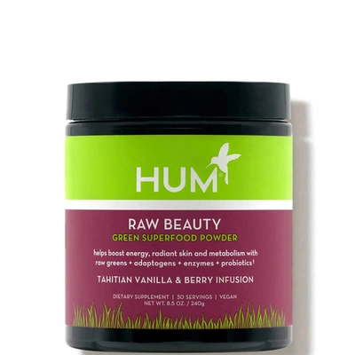 Shop Hum Nutrition Raw Beauty Green Superfood Powder Tahitian Vanilla Berry Infusion 8.5oz