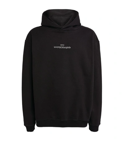 Shop Maison Margiela Logo Hoodie In Black