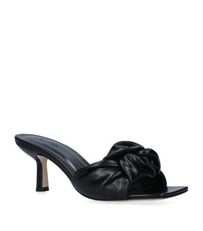 Shop By Far Leather Lana Mules 65 In Black
