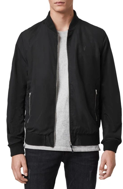 Shop Allsaints Bassett Bomber Jacket In Black