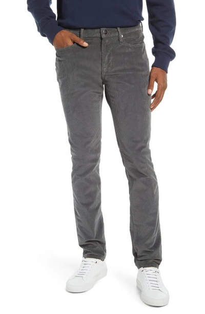Shop Frame L'homme Skinny Fit Corduroy Five Pocket Pants In Savile Grey