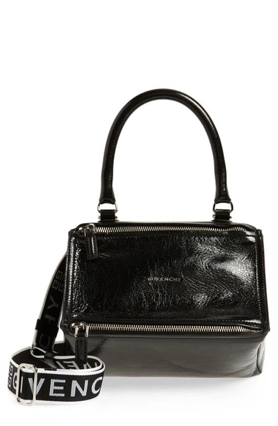 Shop Givenchy Small Pandora Leather Shoulder Bag In Black