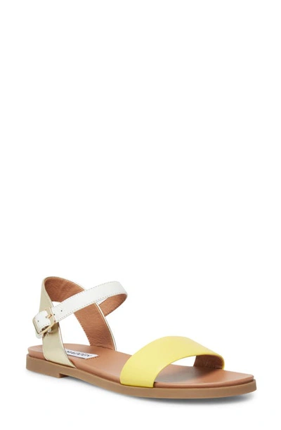 Shop Steve Madden Dina Sandal In Yellow Multi