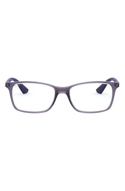 Shop Ray Ban 56mm Optical Glasses In Transparent Violet