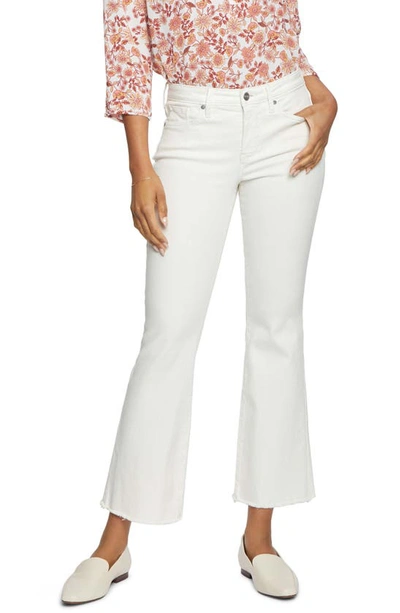Shop Nydj Fiona Court Slim Ankle Flare Jeans In Vanilla