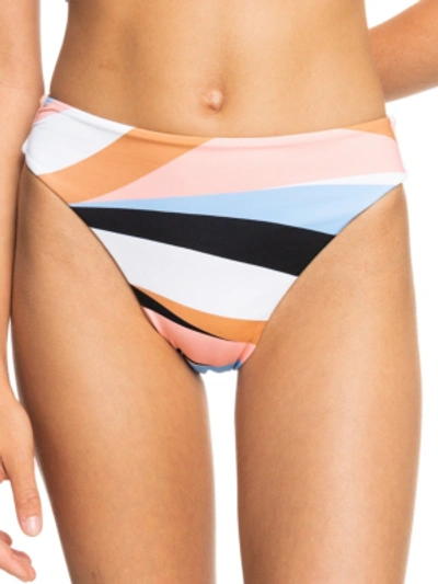 Shop Roxy Juniors' Paradise Passport Bikini Bottoms Women's Swimsuit In Bright White Multi