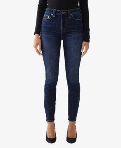 Shop True Religion Women's Jennie Mid Rise Big T Jeans In Head Space