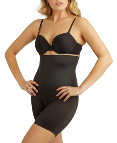 Shop Miraclesuit Women's Comfy Curves Hi-waist Thigh Slimmer Shapewear 2519 In Black