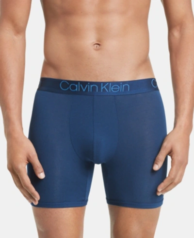 Shop Calvin Klein Men's Ultra-soft Modal Boxer Briefs In Blue Shadow Logo