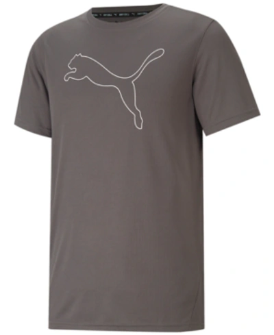 Shop Puma Men's Performance Moisture-wicking Cat T-shirt In Grey