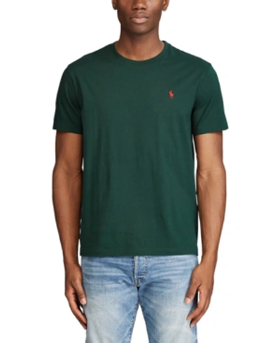 Shop Polo Ralph Lauren Men's Classic-fit Jersey Crewneck T-shirt In College Green