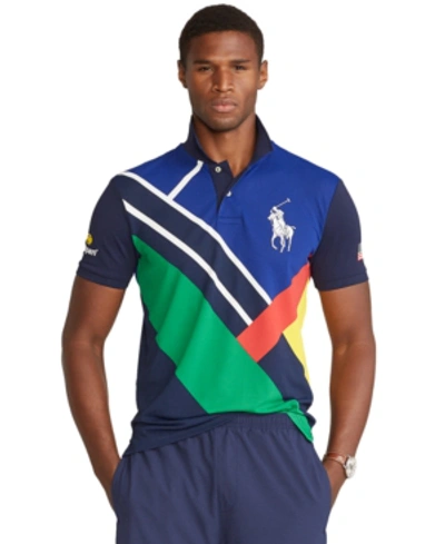 Polo Ralph Lauren Men's Us Open Ballperson Custom Slim Fit Polo Shirt In  French Navy Multi | ModeSens