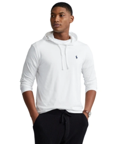 Shop Polo Ralph Lauren Men's Jersey Hooded T-shirt In White