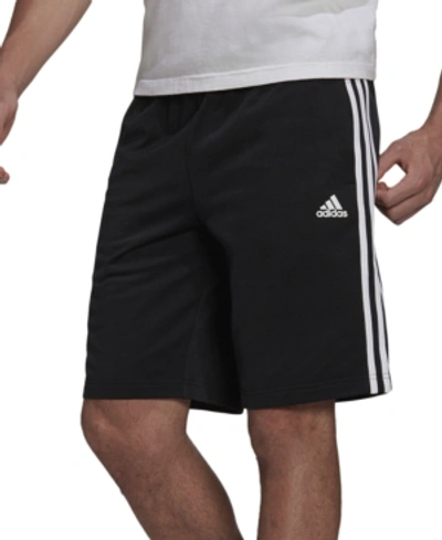 Shop Adidas Originals Adidas Men's Tricot Striped 10" Shorts In Black/white