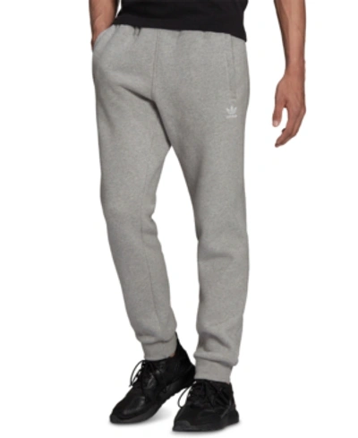 Shop Adidas Originals Adidas Men's Slim-fit Originals Essentials Fleece Jogger Pants In Medium Grey Heather