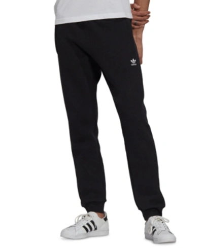 Shop Adidas Originals Adidas Men's Slim-fit Originals Essentials Fleece Jogger Pants In Black