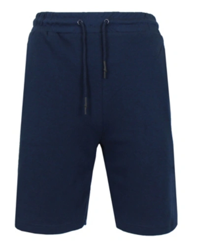 Shop Galaxy By Harvic Men's Tech Fleece Jogger Sweat Lounge Shorts In Navy