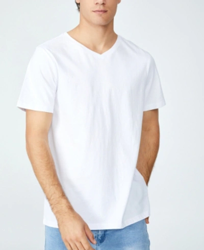 Shop Cotton On Men's V-neck T-shirt In White