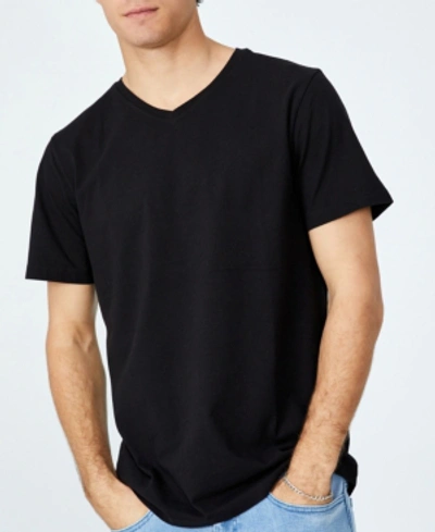Shop Cotton On Men's V-neck T-shirt In Black