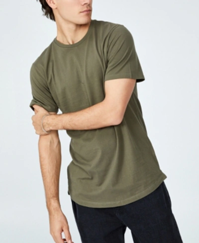 Shop Cotton On Men's Organic Longline T-shirt In Military-lnspired