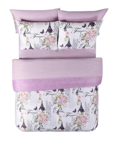 Shop Keeco Paris In Bloom 6-piece Twin Xl Comforter Set Bedding In Multi