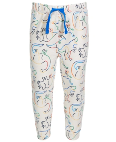 Shop First Impressions Toddler Boys Dino-print Jogger Pants, Created For Macy's In Pebble Hthr
