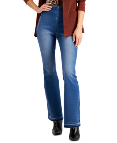 Shop Inc International Concepts Plus Size Pull-on Flare Jeans, Created For Macy's In Pineapple Wash