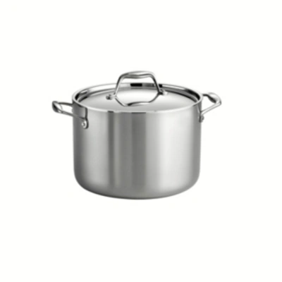 Shop Tramontina Gourmet Tri-ply Clad 8 Qt Covered Stock Pot In Stainless