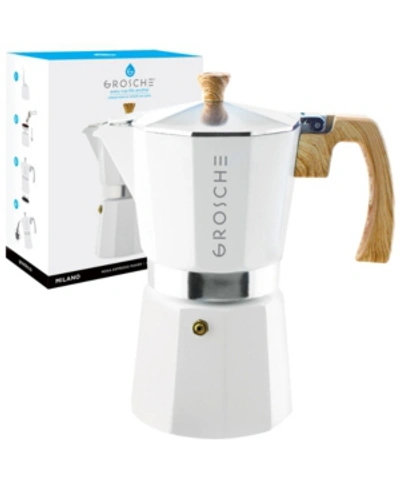 Shop Grosche Milano Stovetop Espresso Maker Moka Pot 9 Espresso Cup Size 15.2 oz In White