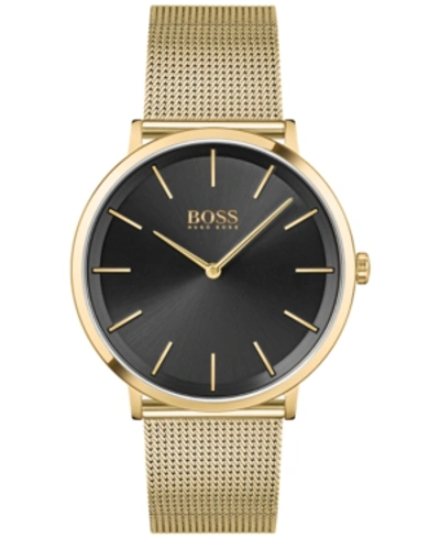 Shop Hugo Boss Skyliner Men's Gold-plated Stainless Steel Strap Watch 40mm Women's Shoes