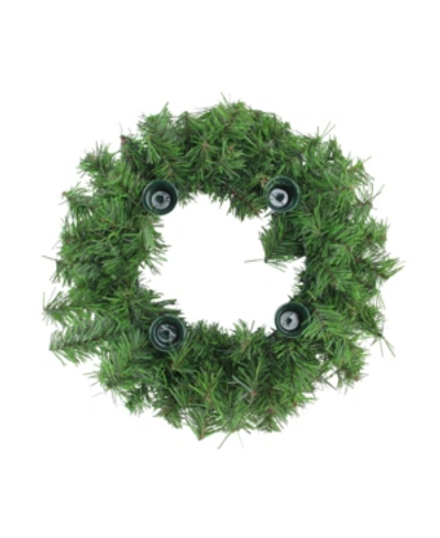 Shop Northlight 12" Two-tone Pine Artificial Christmas Advent Wreath In Green