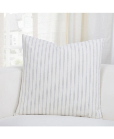 Shop Siscovers Ticked Stripe Burlap Decorative Pillow, 16" X 16" In Natural
