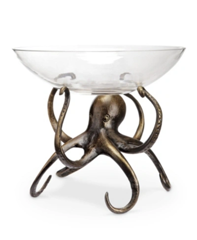 Shop Spi Home Octopus Bowl In Bronze