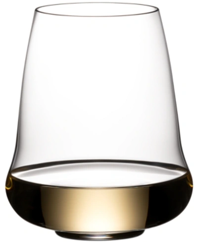 Shop Riedel Sl Stemless Wings Aromatic White Wine/champagne Glass, Set Of 4 In Clear