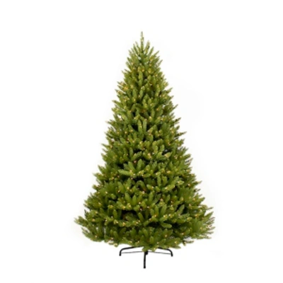 Shop Puleo International 10 Ft. Pre-lit Franklin Fir Artificial Christmas Tree With 1300 Clear Ul Listed Lights In Green