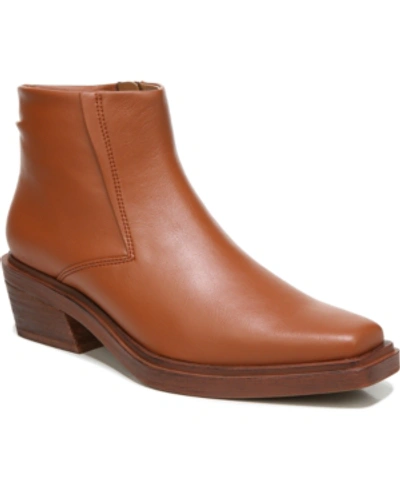 Shop Franco Sarto Forta Booties In Rust Faux Leather